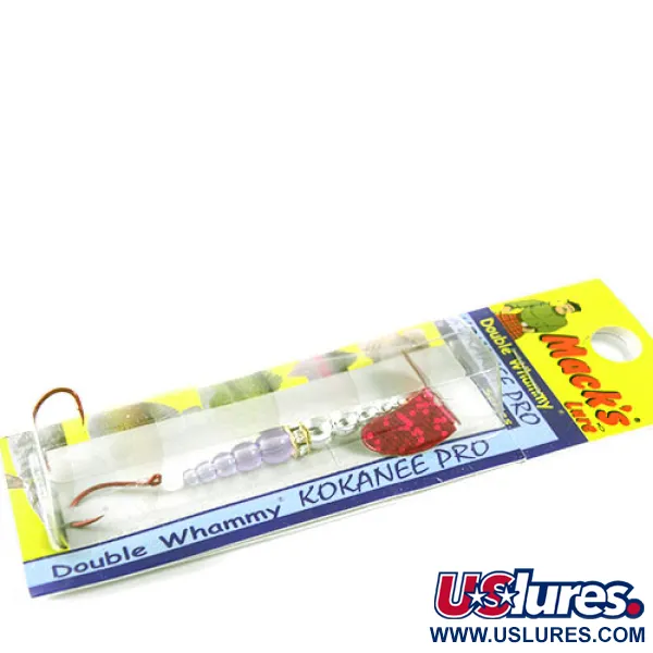 Mack's Lure Double Whammy Montatura traina, Rosso/Nickel, 2g, #0959