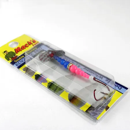Mack's Lure Double Whammy Rig da Traina, Blu Chiaro / Rosa, 2g, #0960