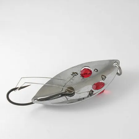 Hofschneider Weedless Red Eye Wiggler Ondulante, Nichel/Rosso, 25g, #1002