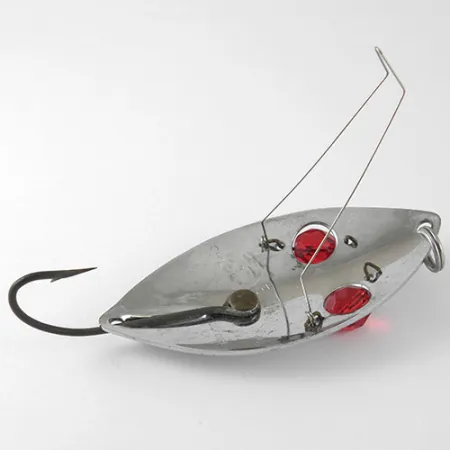 Hofschneider Weedless Red Eye Wiggler Ondulante, Nichel/Rosso, 25g, #1002