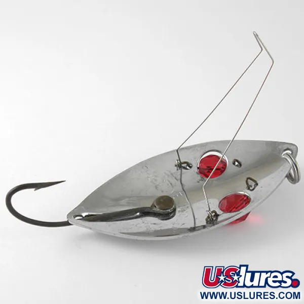 Hofschneider Weedless Red Eye Wiggler Ondulante, Nichel/Rosso, 25g, #1002