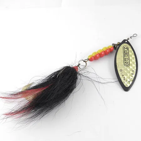 Mepps Giant Killer Rotante, Nero/Ologramma, 30g, Willow Leaf, #1088