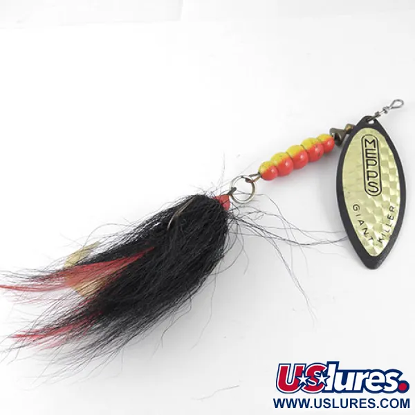 Mepps Giant Killer Rotante, Nero/Ologramma, 30g, Willow Leaf, #1088