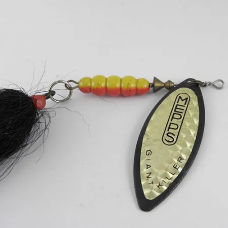 Mepps Giant Killer Rotante, Nero/Ologramma, 30g, Willow Leaf, #1088