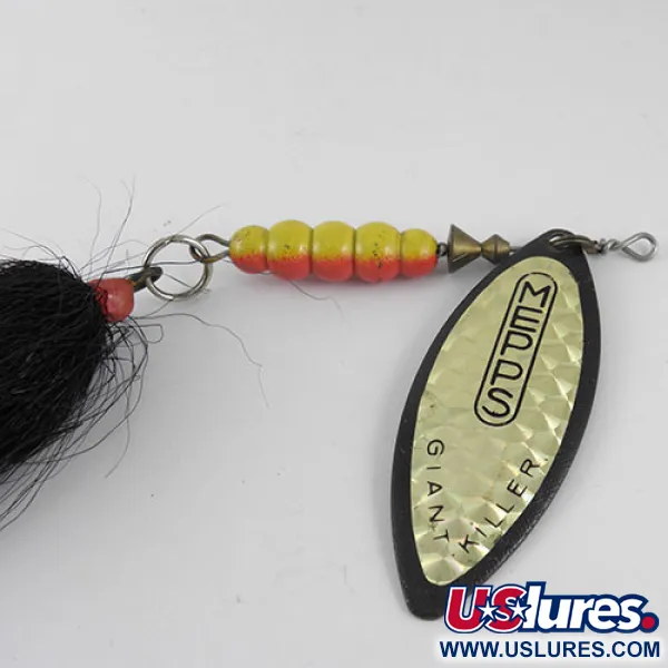 Mepps Giant Killer Rotante, Nero/Ologramma, 30g, Willow Leaf, #1088