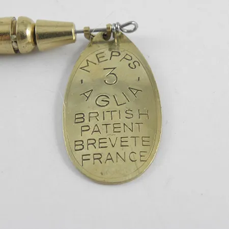 Mepps Aglia 3 Cucchiaino Rotante, Ottone, 7g, Tubetto Rosso, #1104