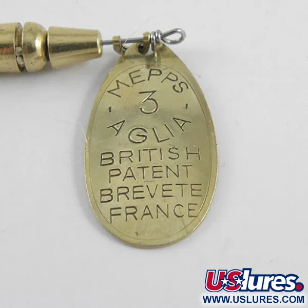 Mepps Aglia 3 Cucchiaino Rotante, Ottone, 7g, Tubetto Rosso, #1104