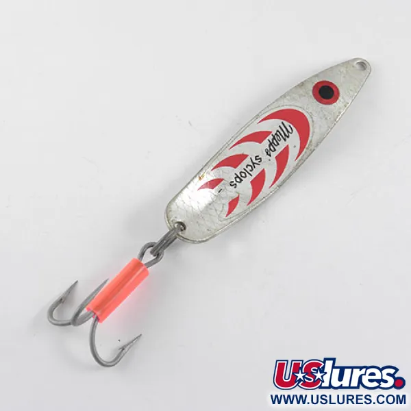 Mepps Syclops 2 Ondulante, Nichel / Rosso, 17g, Grafica onde, #1108