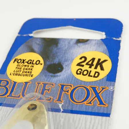 Blue Fox Pixee Glow Ondulante, Oro/Bianco Glow, 24g, Inserto uovo, #1110