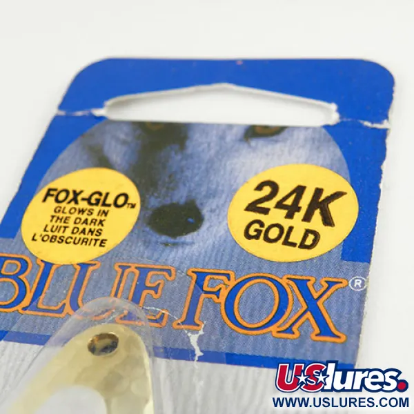 Blue Fox Pixee Glow Cucchiaino, Oro / Bianco (Glow), 14g, Fox-Glo, #1111