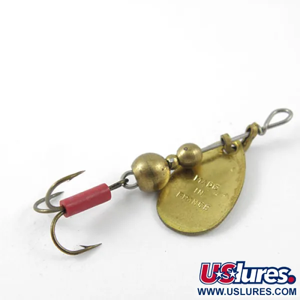 Mepps Aglia 0 Rotante, Ottone, 2.2g, Guaina rossa, #1141