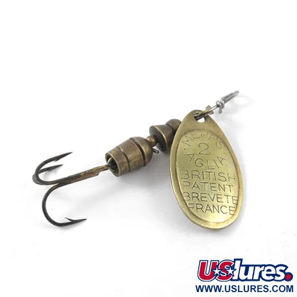 Mepps Aglia 2 Cucchiaino Rotante, Ottone, 4,5g, Vintage, #1154