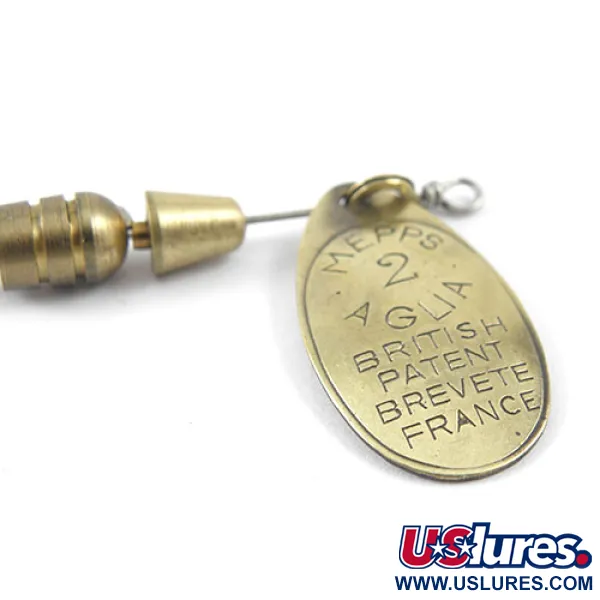 Mepps Aglia 2 Cucchiaino, Ottone, 4,5g, Design francese, #1171