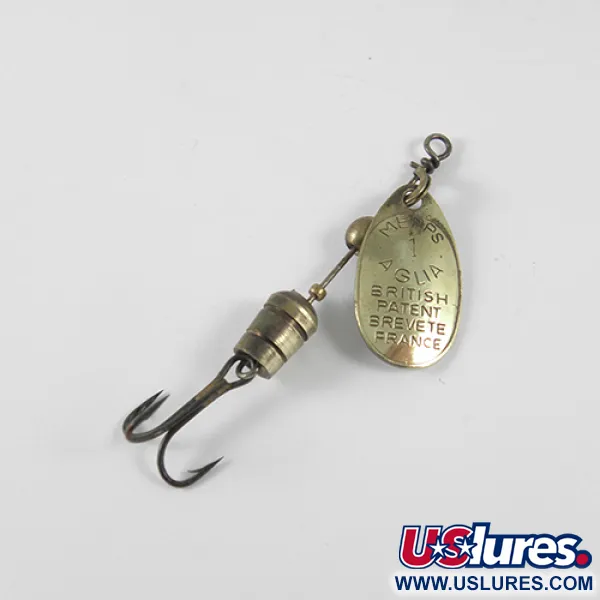 Mepps Aglia 1 Cucchiaino Rotante, Ottone, 3.5g, Vintage, #1341