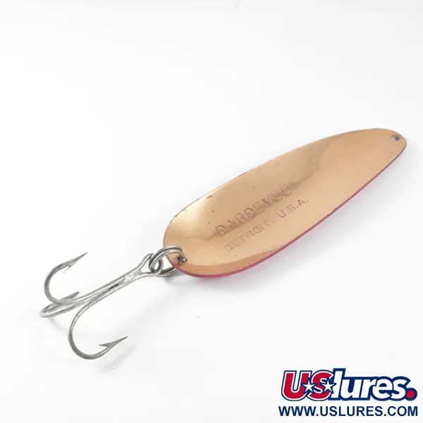 Ondulante Eppinger Dardevle, Rosso/Bianco/Rame, 28g, Dorso Rame, #1472