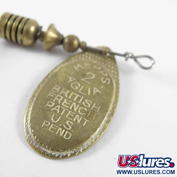 Mepps Aglia 2 Cucchiaino, Ottone, 4.5g, Modello Vintage, #1503