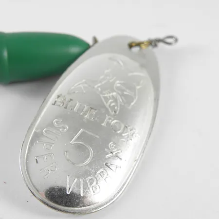 Blue Fox Super Vibrax 5 Cucchiaino, Nichel / Verde, 13g, Vibrante, #1504