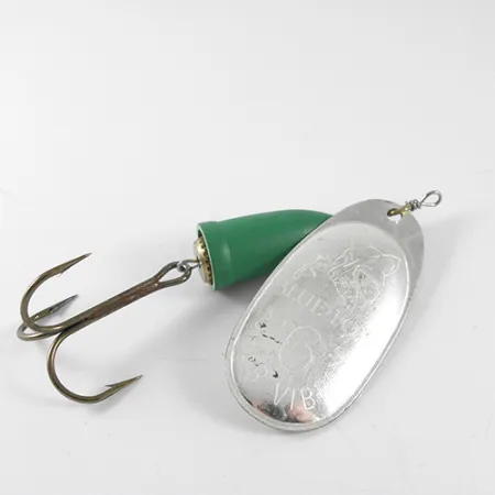 Blue Fox Super Vibrax 6 Rotante, Nichel / Verde, 18g, Ingranaggio Ottone, #1506