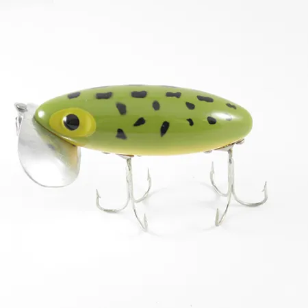 Fred Arbogast Jitterbug Esca Topwater, Rana (Verde), 10g, #1564