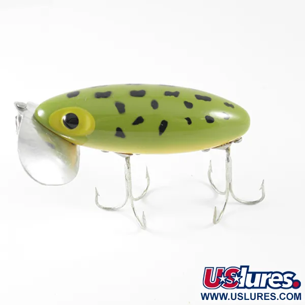 Fred Arbogast Jitterbug Esca Topwater, Rana (Verde), 10g, #1564