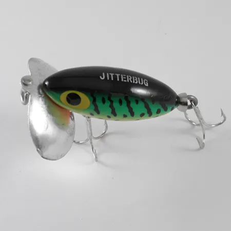 Fred Arbogast Jitterbug Esca Topwater, Fire Tiger, 7g, Metallo, #1570