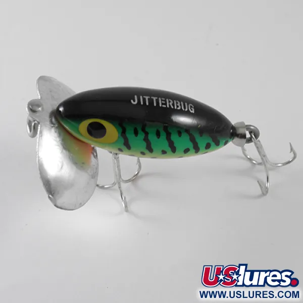 Fred Arbogast Jitterbug Esca Topwater, Fire Tiger, 7g, Metallo, #1570