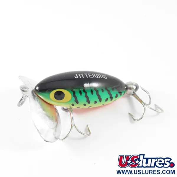 Fred Arbogast Jitterbug Esca Topwater, Fire Tiger, 7g, Metallo, #1570