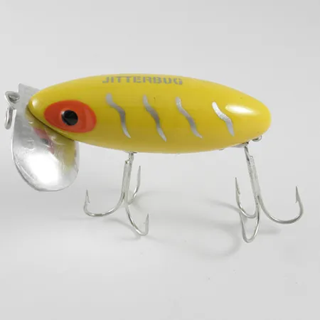 Fred Arbogast Jitterbug Esca Topwater, Giallo, 14g, Paletta Cuore, #1582
