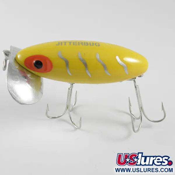 Fred Arbogast Jitterbug Esca Topwater, Giallo, 14g, Paletta Cuore, #1582
