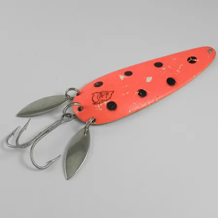 Eppinger Dardevle Klicker Ondulante, Arancio Fluo/Nichel, 28g, Doppia Paletta, #1599