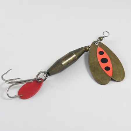 Luhr Jensen Les Davis Bolo Spinner, Ottone / Arancio, 10g, #1608