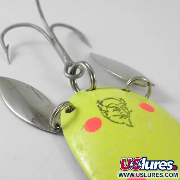 Eppinger Dardevle Klicker Ondulante, Giallo Fluo/Rosso/Nichel, 28g, #1660