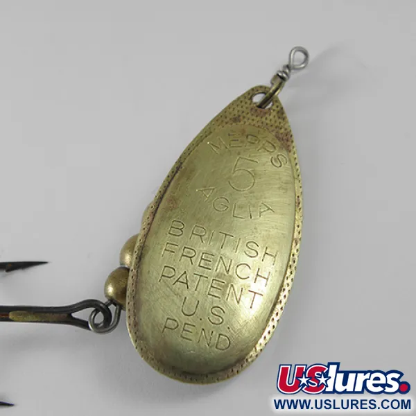 Mepps Aglia 5 Cucchiaino, Ottone, 14g, Pala stampata, #1719