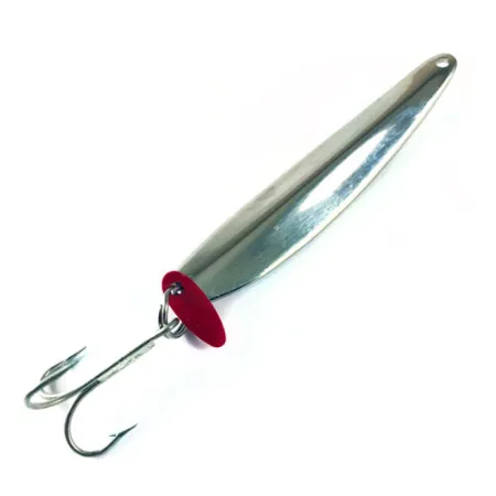 Bay de Noc Swedish Pimple Jig Verticale, Nichel/Bianco/Rosso, 28g, #1727