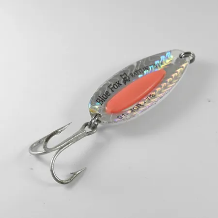 Blue Fox Rattlin Pixee Cucchiaino, Rainbow Nickel/Orange, 25g, #1738