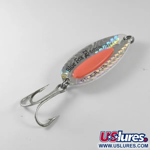 Blue Fox Rattlin Pixee Cucchiaino, Rainbow Nickel/Orange, 25g, #1738