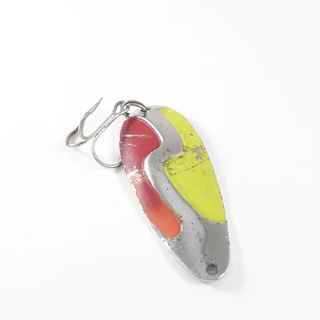 Kush Spoon Cucchiaino, Rosso / Giallo / Nickel, 9g, Forma a S, #1743