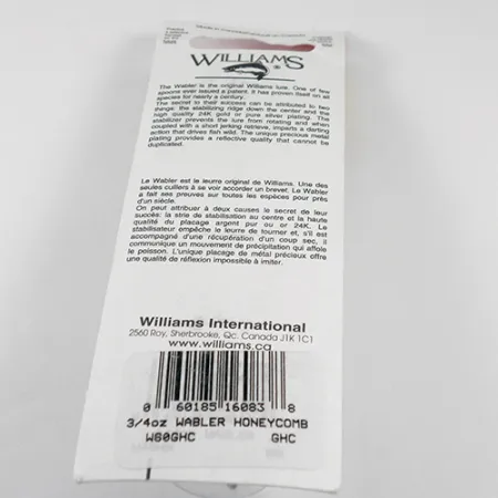 Williams Wabler W60 Ondulante, Oro (Placcato), 21g, Nido d'ape, #1763