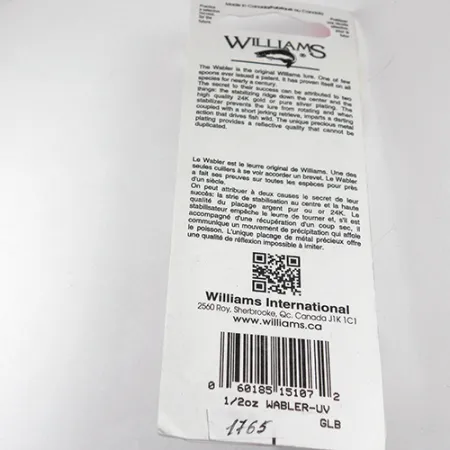 Williams Wabler W50 Ondulante, Argento/Blu, 14g, Glow, #1765