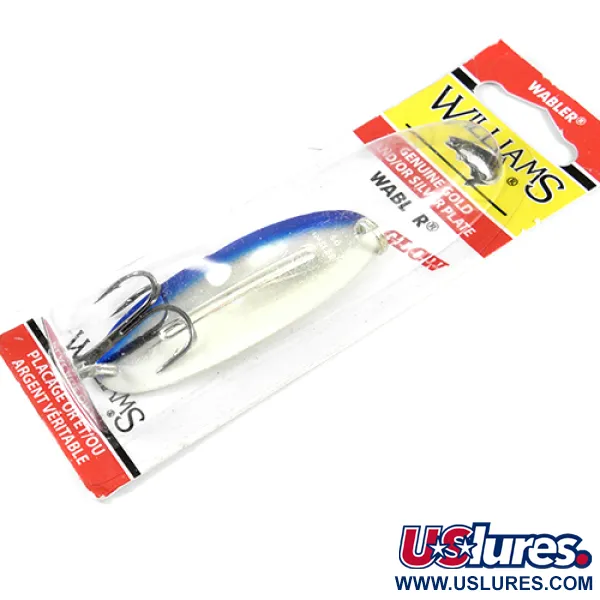 Williams Wabler W50 Ondulante, Argento/Blu, 14g, Glow, #1765