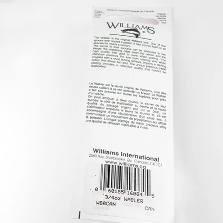 Williams Wabler W60 Ondulante, Argento/Verde Chiaro, 21g, #1767