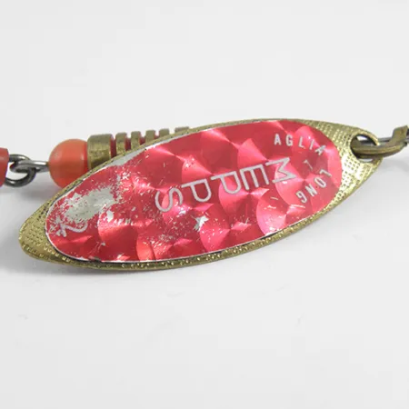 Mepps Aglia Long 2 Rainbo Cucchiaino, Rosso/Ottone, 7,4g, Rainbo, #1786