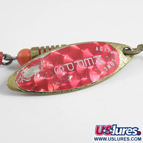 Mepps Aglia Long 2 Rainbo Cucchiaino, Rosso/Ottone, 7,4g, Rainbo, #1786