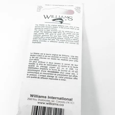 Williams Wabler W60 Ondulante, Argento / Marrone, 21g, Placc. Argento, #1804