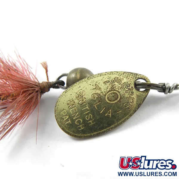 Cucchiaino Mepps Aglia 0 Mouche, Ottone, 2.5g, Coda Piumata, #1808