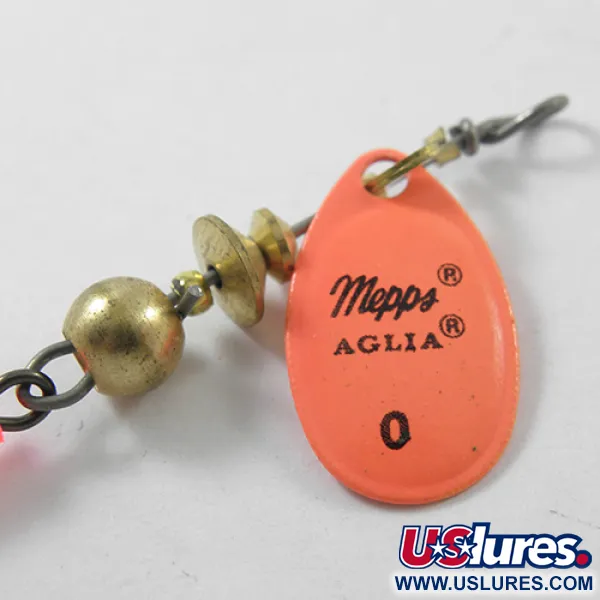 Mepps Aglia 0 Cucchiaino, Arancione Fluorescente, 2,5g, Cono, #1810