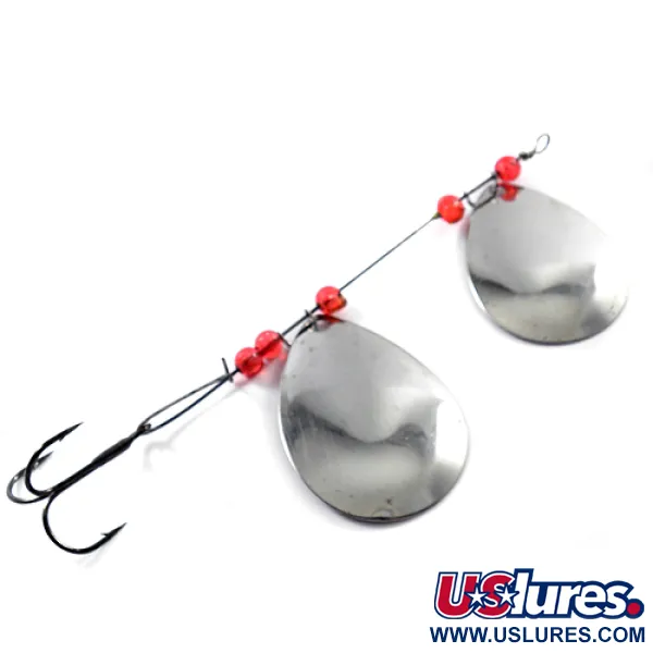 Lucky Strike Tandem Spinner, Nichel/Rame/Rosso, 12.5g, Doppia Pala, #1833