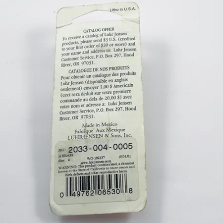 Luhr Jensen Metric Pro Spinner 4, Oro martellato, 11g, Rotante, #1881