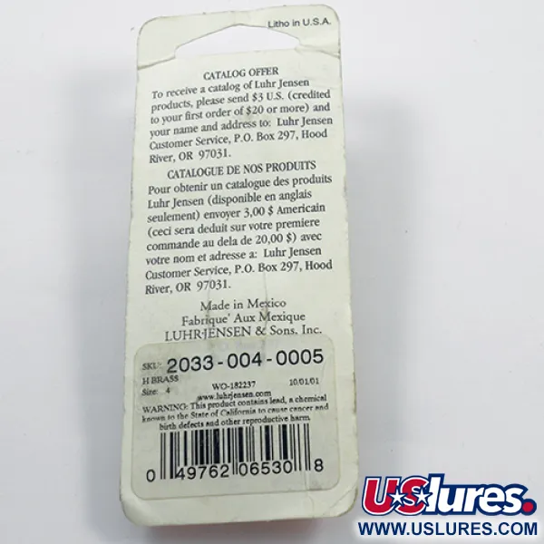 Luhr Jensen Metric Pro Spinner 4, Oro martellato, 11g, Rotante, #1881