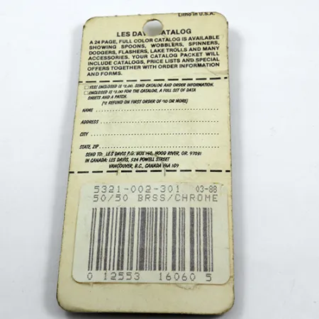 Les Davis Canadian Wonder Ondulante, Nichel/Oro, 7g, 50/50 Finish, #1884